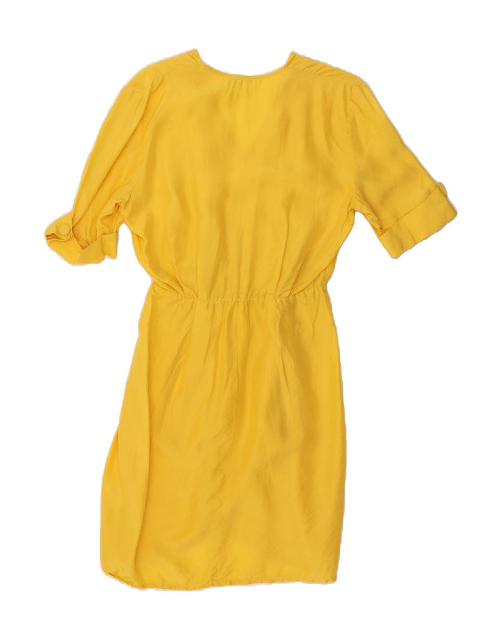 VINTAGE Womens Wrap Dress IT 42 Medium Yellow Vintage Vintage and Second-Hand Vintage from Messina Hembry 
