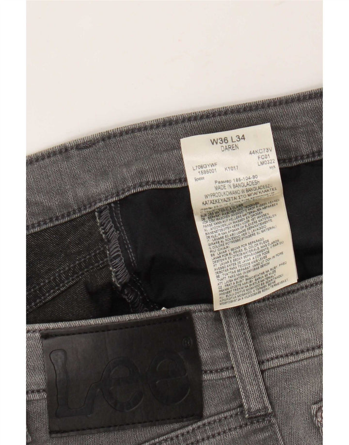 Мужские джинсы Lee Daren Slim W36 L34, серый хлопок