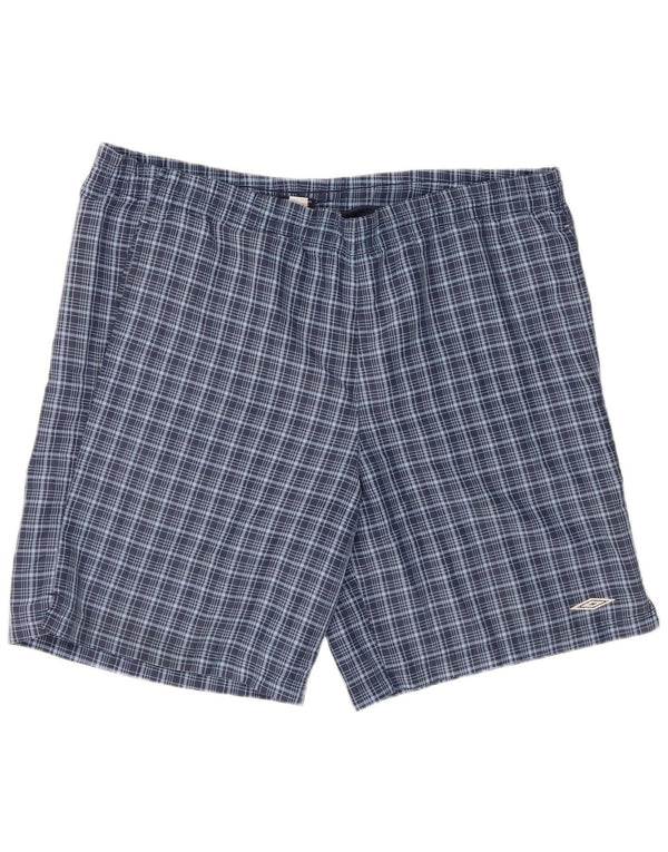 Мужские шорты для плавания Umbro XL, темно-синие, полиэстер в клетку