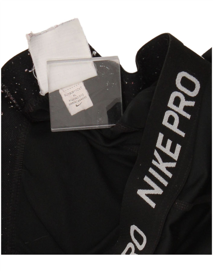 Женские леггинсы с рисунком Nike UK 18 XL, черный полиэстер
