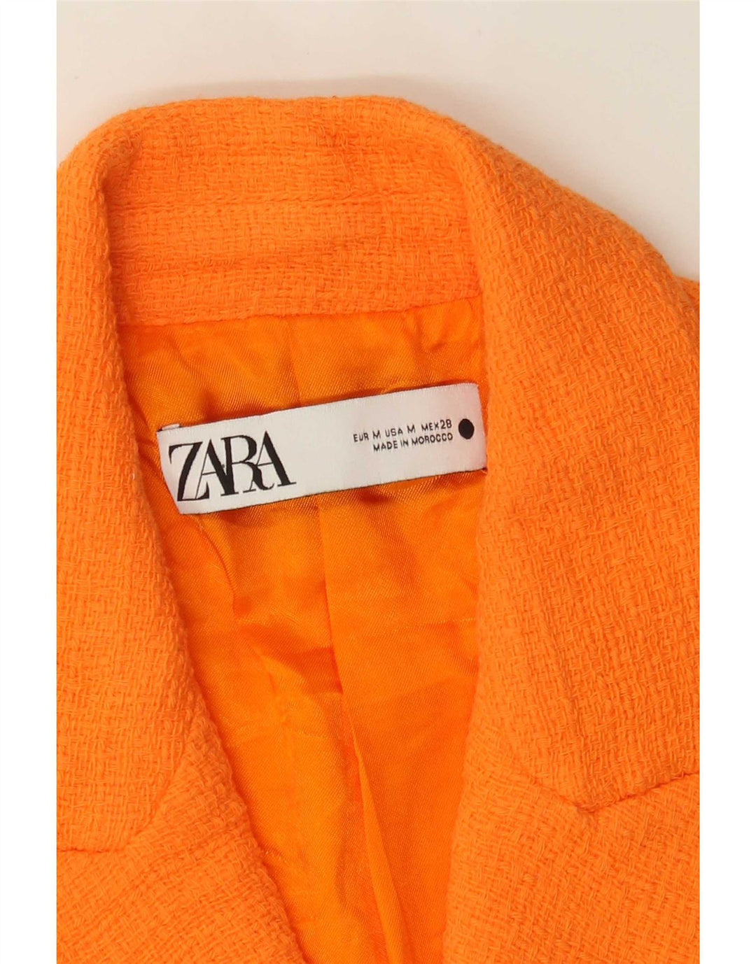 Женский укороченный двубортный жилет Zara UK 14, средний оранжевый