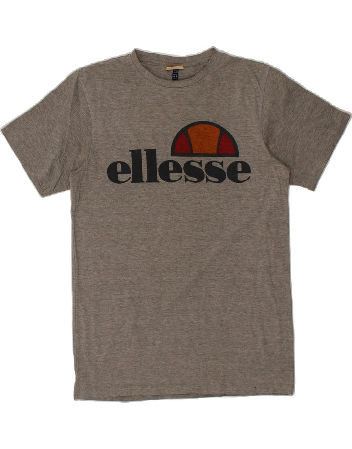 ELLESSE Womens Oversized Graphic T-Shirt Top UK 10 Small Grey Vintage Ellesse and Second-Hand Ellesse from Messina Hembry 
