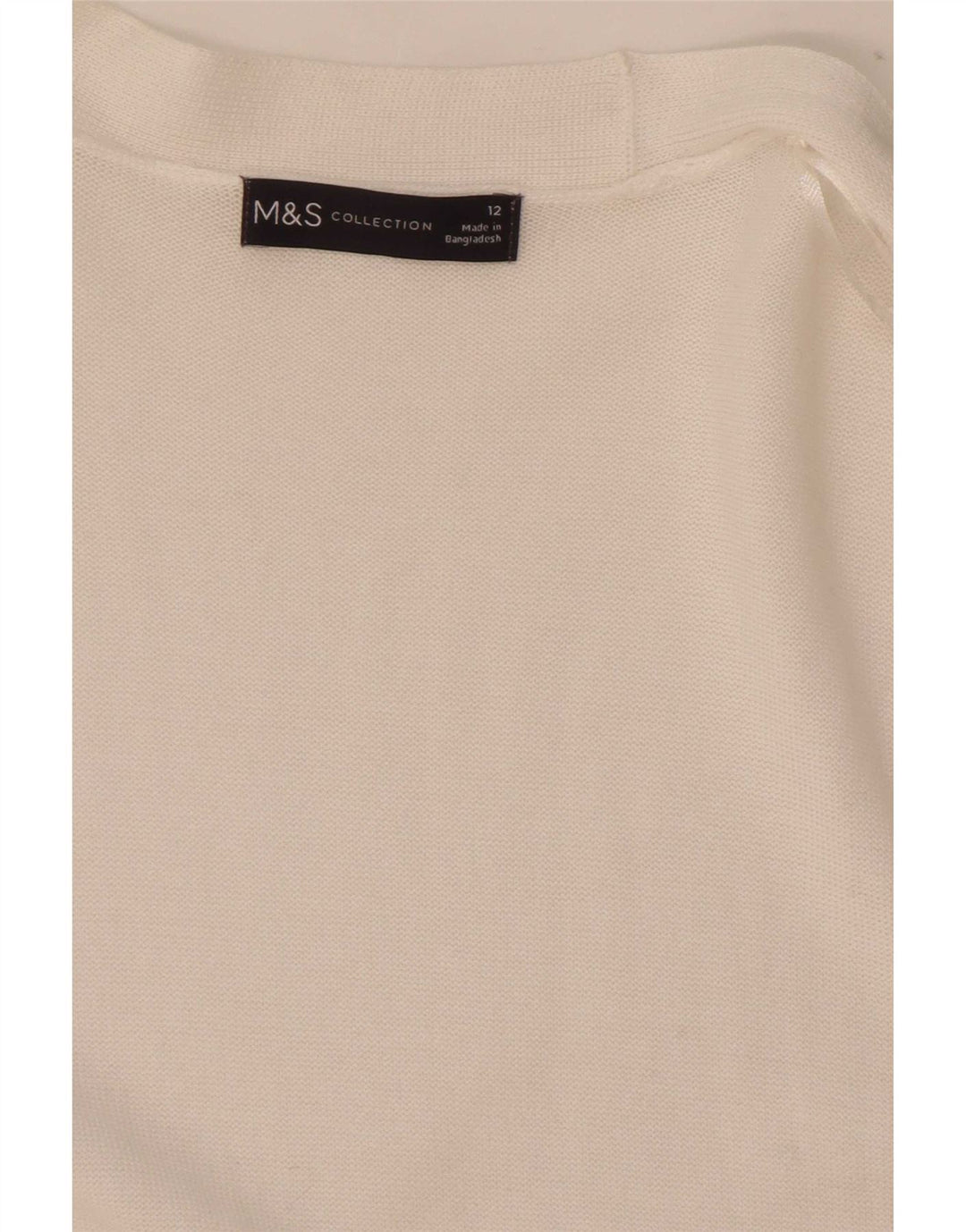 Женский открытый кардиган Marks & Spencer UK 12, средний белый