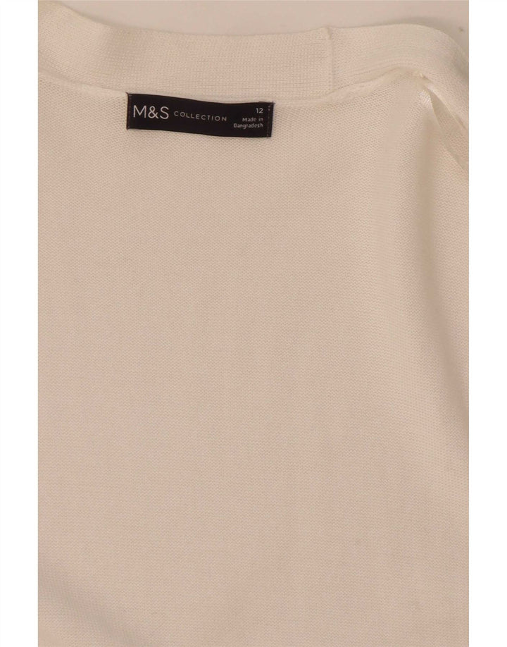 Женский открытый кардиган Marks & Spencer UK 12, средний белый