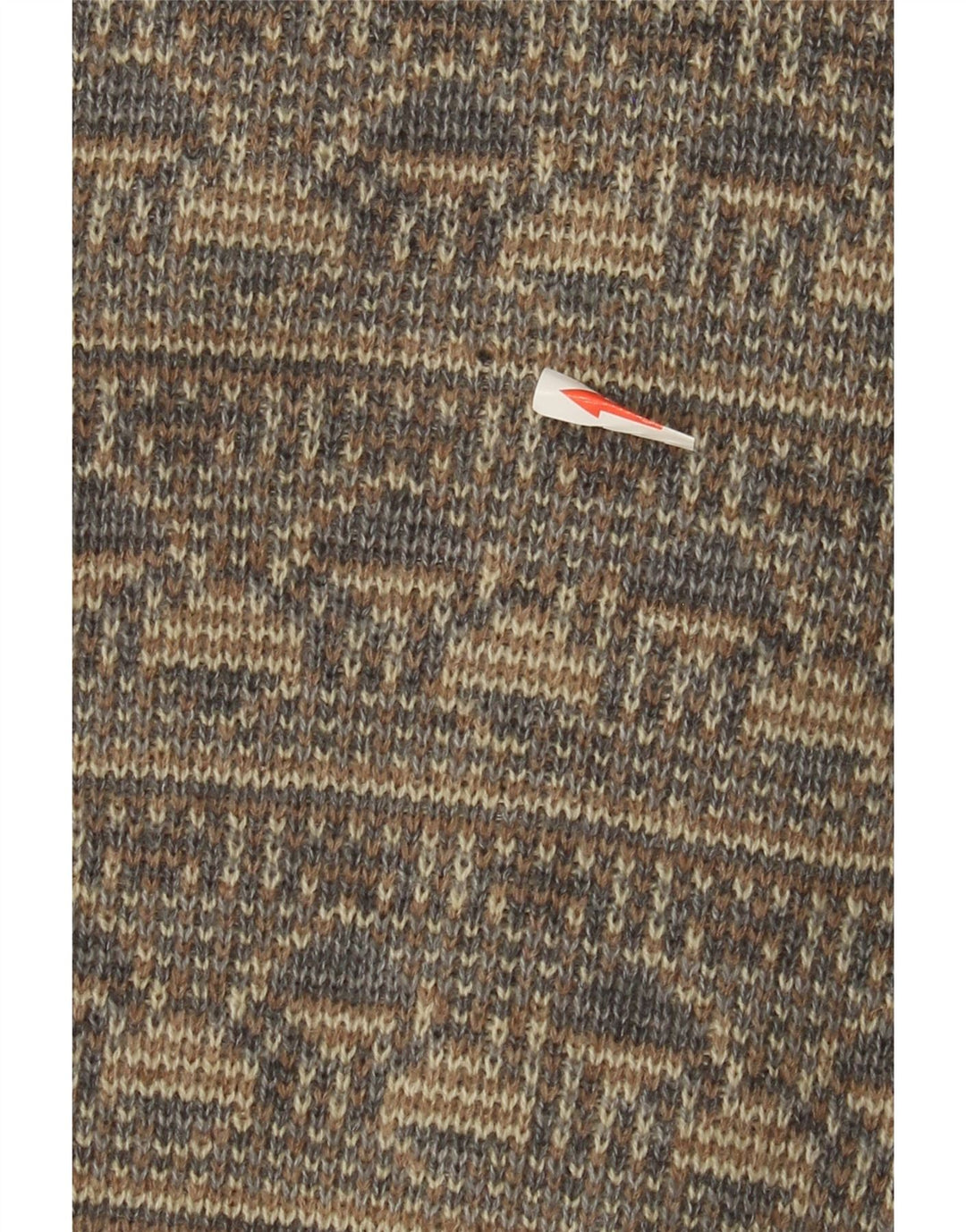 Винтажный мужской свитер-кардиган среднего серого цвета из шерсти Fair Isle