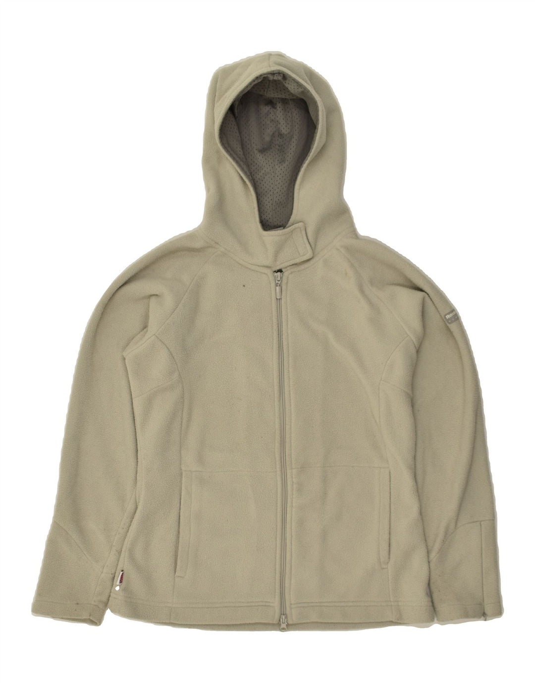 REEBOK Womens Hooded Fleece Jacket UK 8 Small  Green Polyester | Vintage Reebok | Thrift | Second-Hand Reebok | Used Clothing | Messina Hembry 