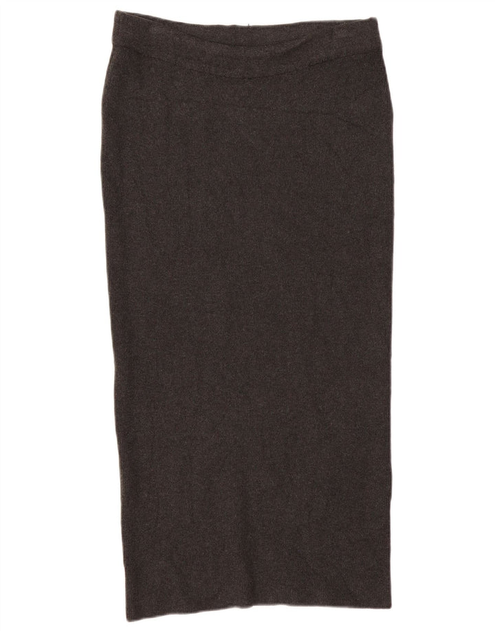 Женская трикотажная прямая юбка Zara Medium W28 Серая вискоза