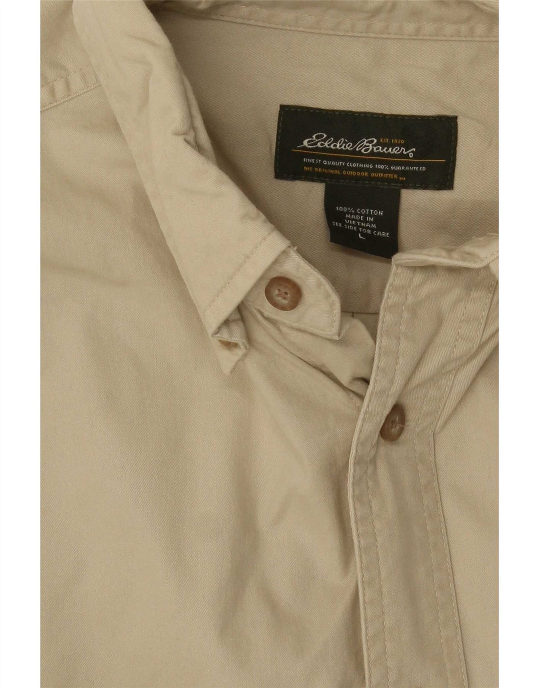 Мужская рубашка Eddie Bauer, большая бежевая, хлопок