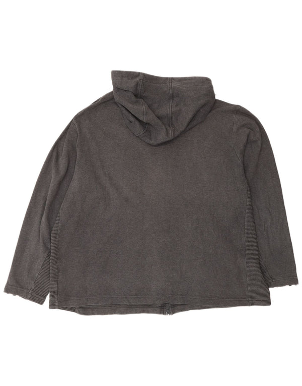 Мужской свитер с капюшоном на молнии Adidas 2XL, серый хлопок
