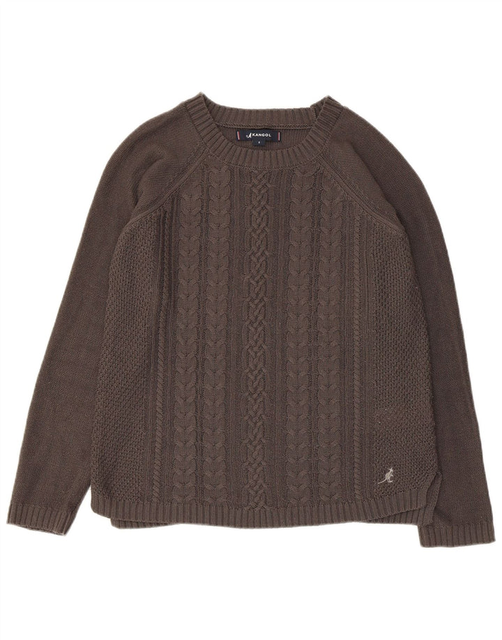 Женский свитер Kangol с вырезом «лодочка», Великобритания, 10, маленький, серый, акрил