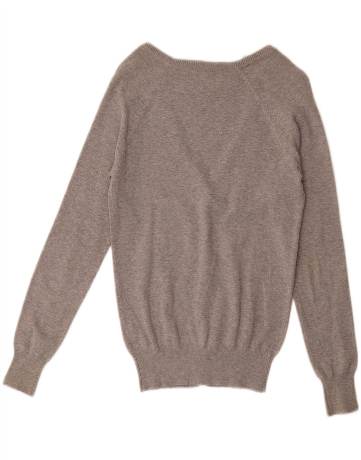 Женский кардиган Zara UK 10, маленький серый хлопковый свитер