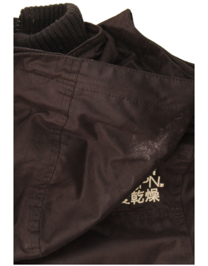 Женская парка Superdry Windparka с капюшоном UK 14, средний черный полиэстер