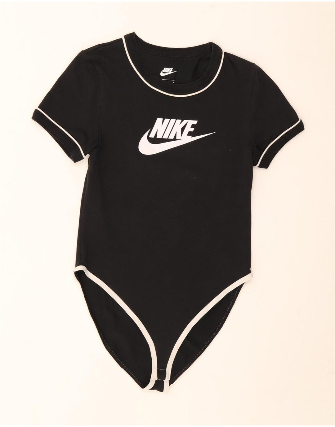 Женское боди с графическим рисунком Nike UK 12, средний черный хлопок, черный