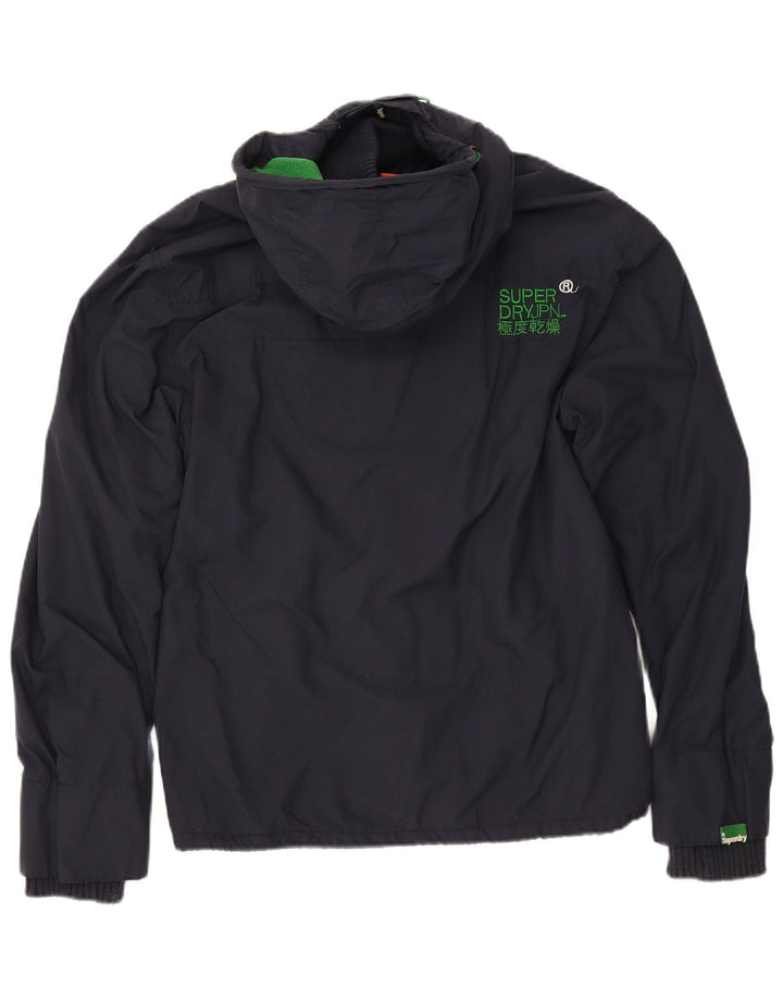 SUPERDRY Мужская ветровка с капюшоном, куртка UK 42 XL, темно-синий