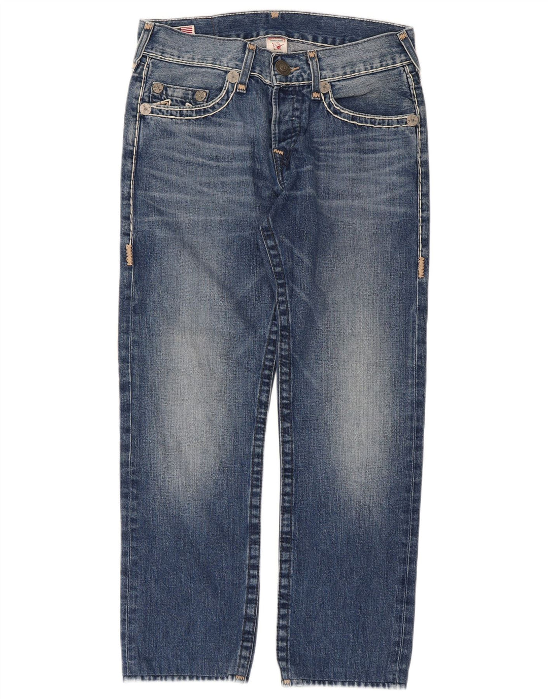 Женские прямые джинсы True Religion W31 L28, синий хлопок