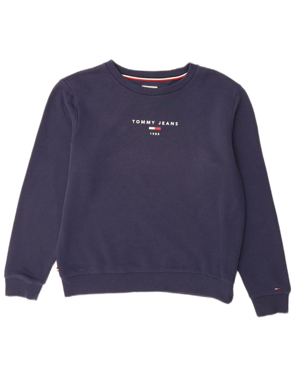 Женский свитер с рисунком Tommy Hilfiger UK 16, большой темно-синий