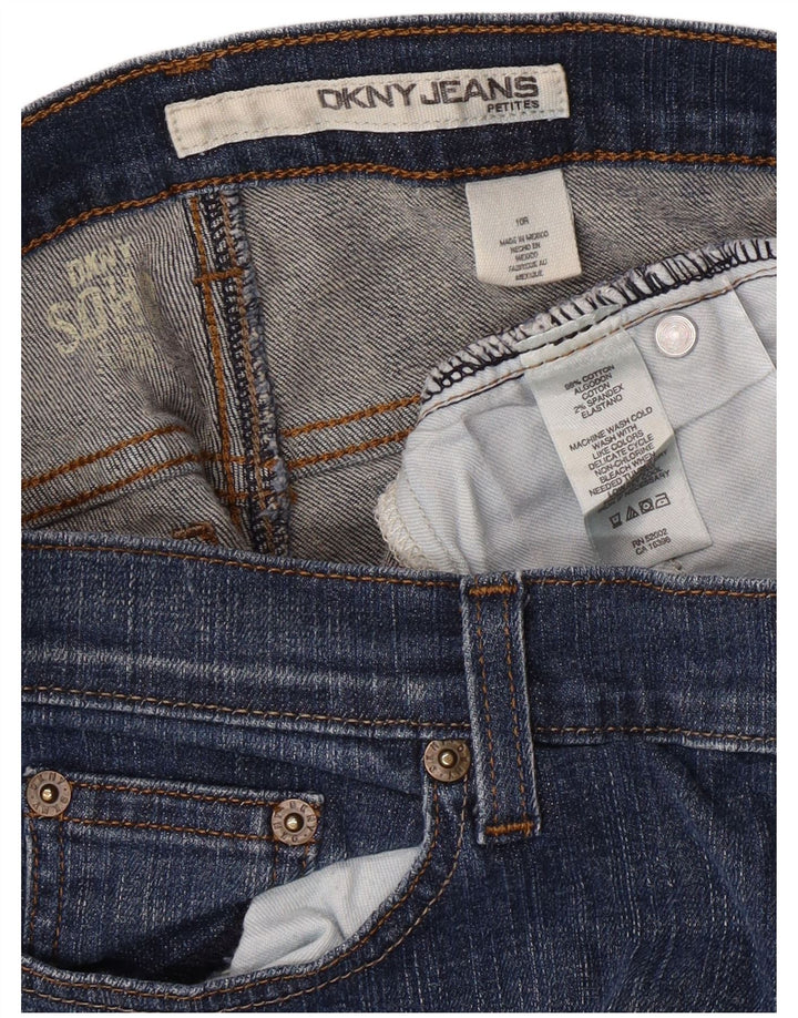 Женские джинсы DKNY Petites Bootcut, размер США 10, большие размеры W30 L26, синий хлопок