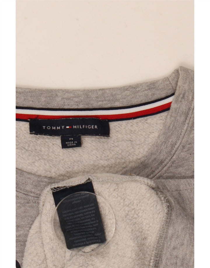 Женский свитер с рисунком Tommy Hilfiger UK 14, средний серый в крапинку