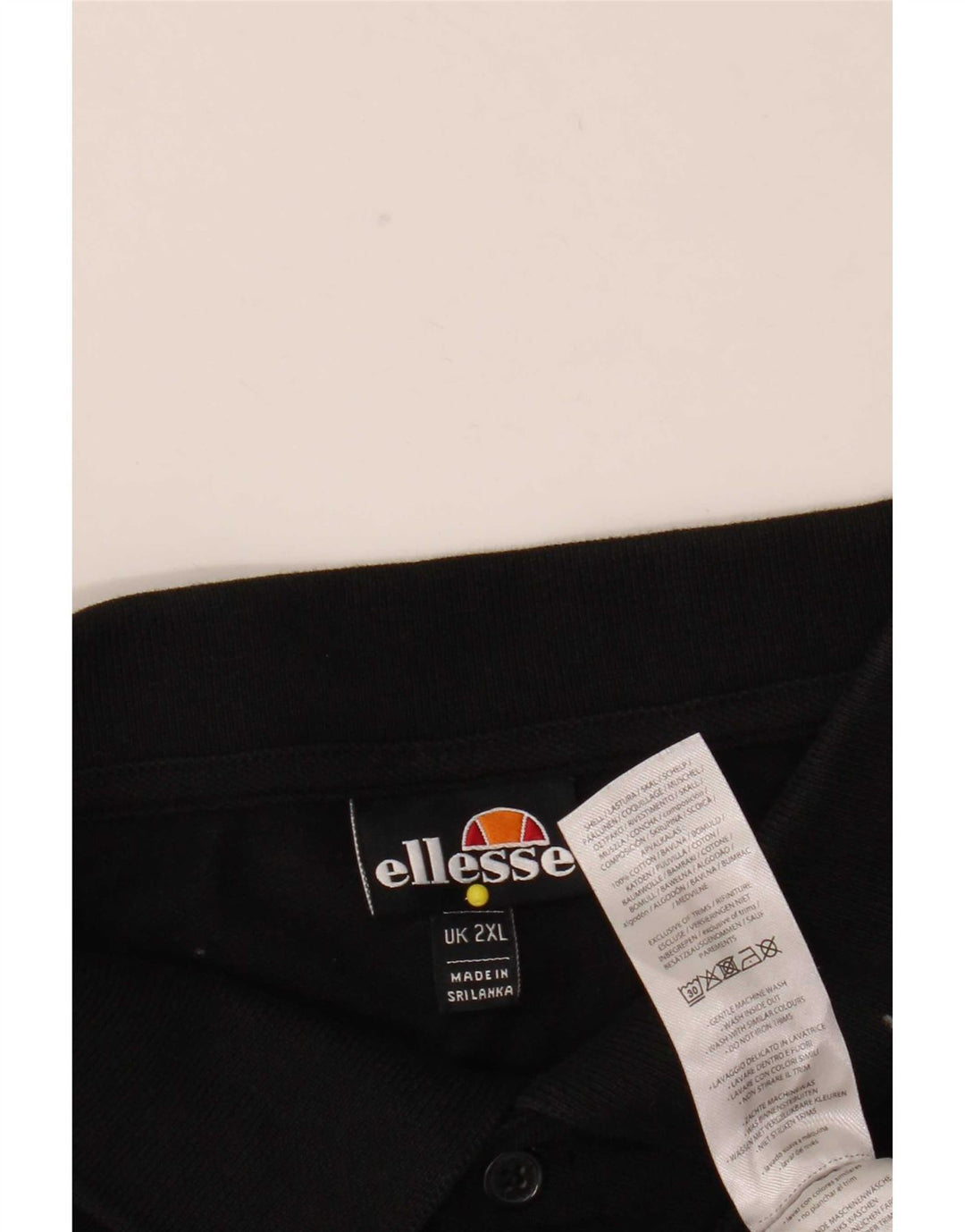 Мужская рубашка-поло Ellesse 2XL, черный хлопок