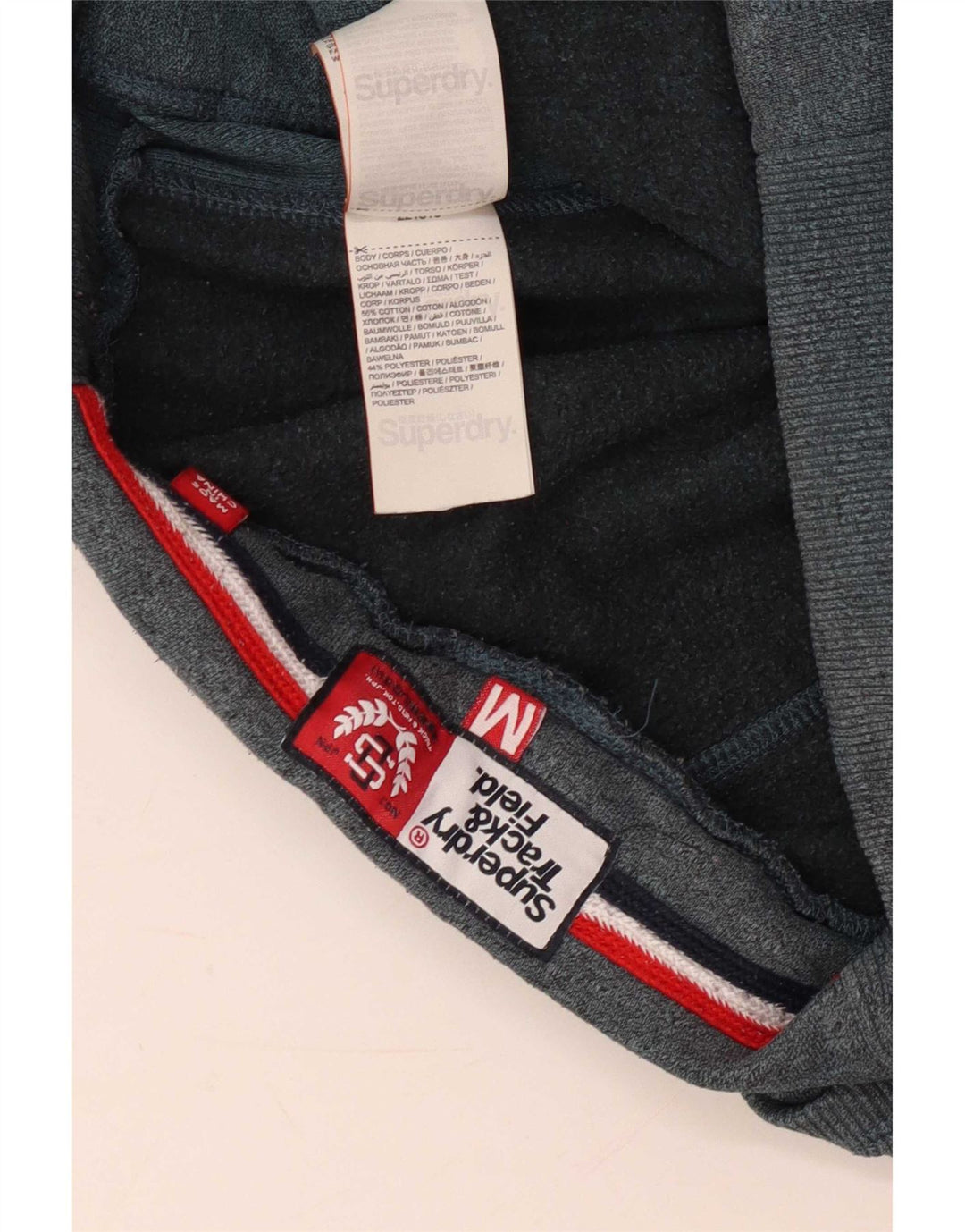 Мужские спортивные брюки с графическим рисунком Superdry, джоггеры, средний серый хлопок, хлопок