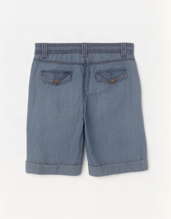 Женские шорты-бермуды M&Co UK 14, большие, W32, синие, хлопок