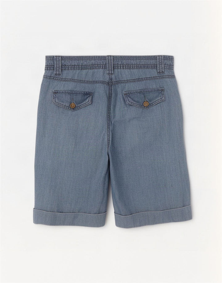 Женские шорты-бермуды M&Co UK 14, большие, W32, синие, хлопок