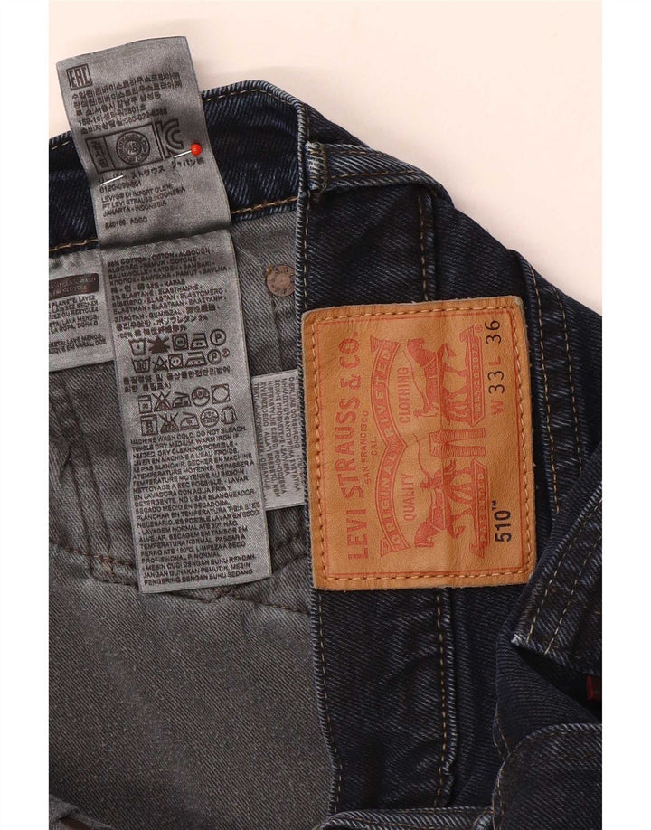 Мужские джинсовые шорты Levi's 510 W33, средний темно-синий, хлопок