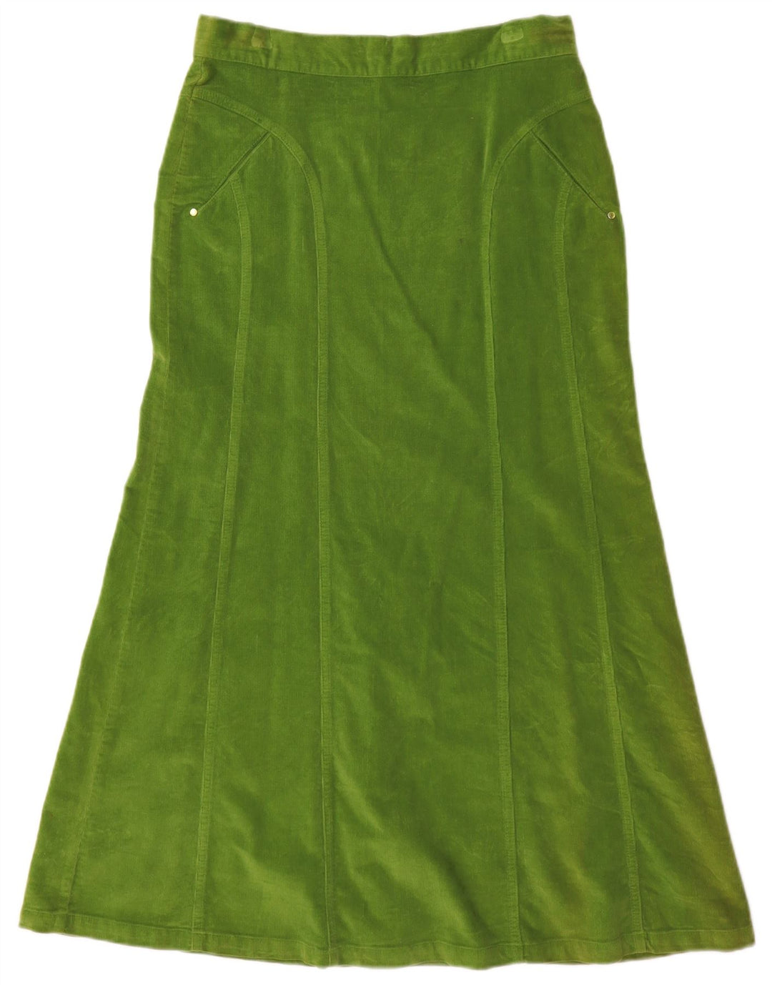 Женская вельветовая юбка макси Ocean Star IT 42 Medium W28 Зеленый хлопок
