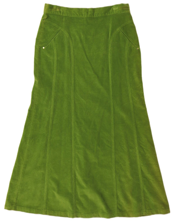 Женская вельветовая юбка макси Ocean Star IT 42 Medium W28 Зеленый хлопок