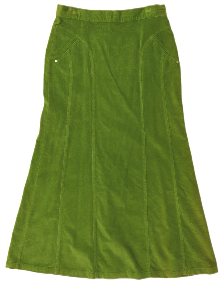 Женская вельветовая юбка макси Ocean Star IT 42 Medium W28 Зеленый хлопок