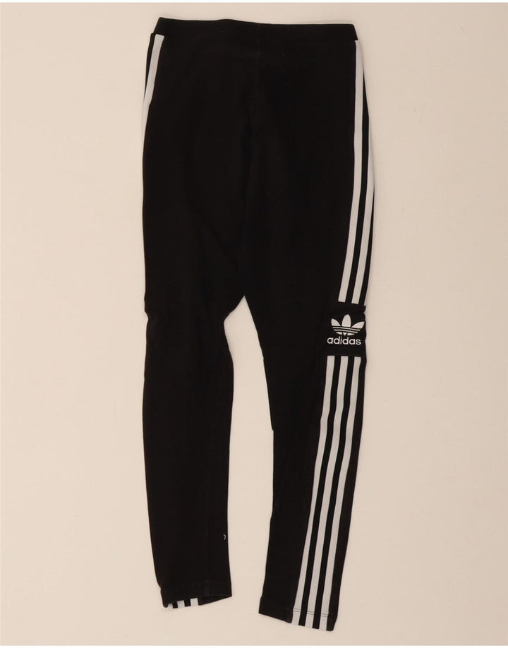 ADIDAS Womens Leggings UK 8 Small  Black Cotton Vintage Adidas and Second-Hand Adidas from Messina Hembry 