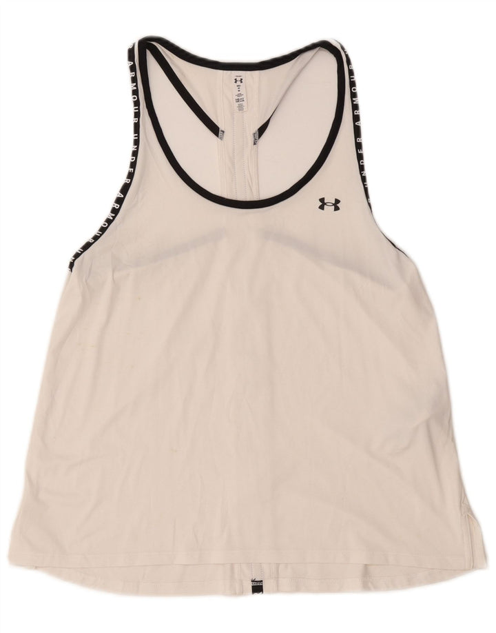 Женский жилет с графическим рисунком Under Armour Heat Gear UK 12, средний белый полиэстер