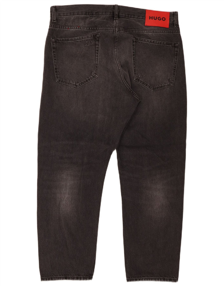 Мужские прямые джинсы Hugo Boss W34 L27, серый хлопок