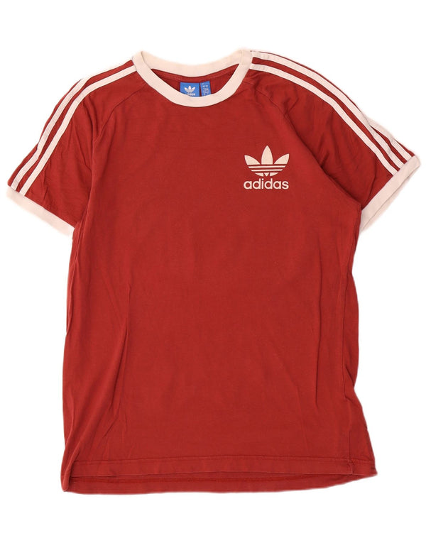 Мужская футболка Adidas с рисунком, большая красная хлопковая футболка с цветными блоками