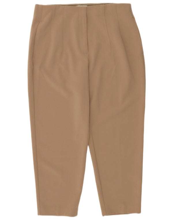 Женские зауженные укороченные брюки Marks & Spencer UK 14 Medium W30 L24 Бежевые