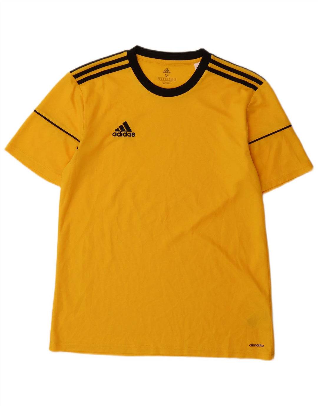Adidas Мужская футболка Climalite Верх из полиэстера среднего желтого цвета