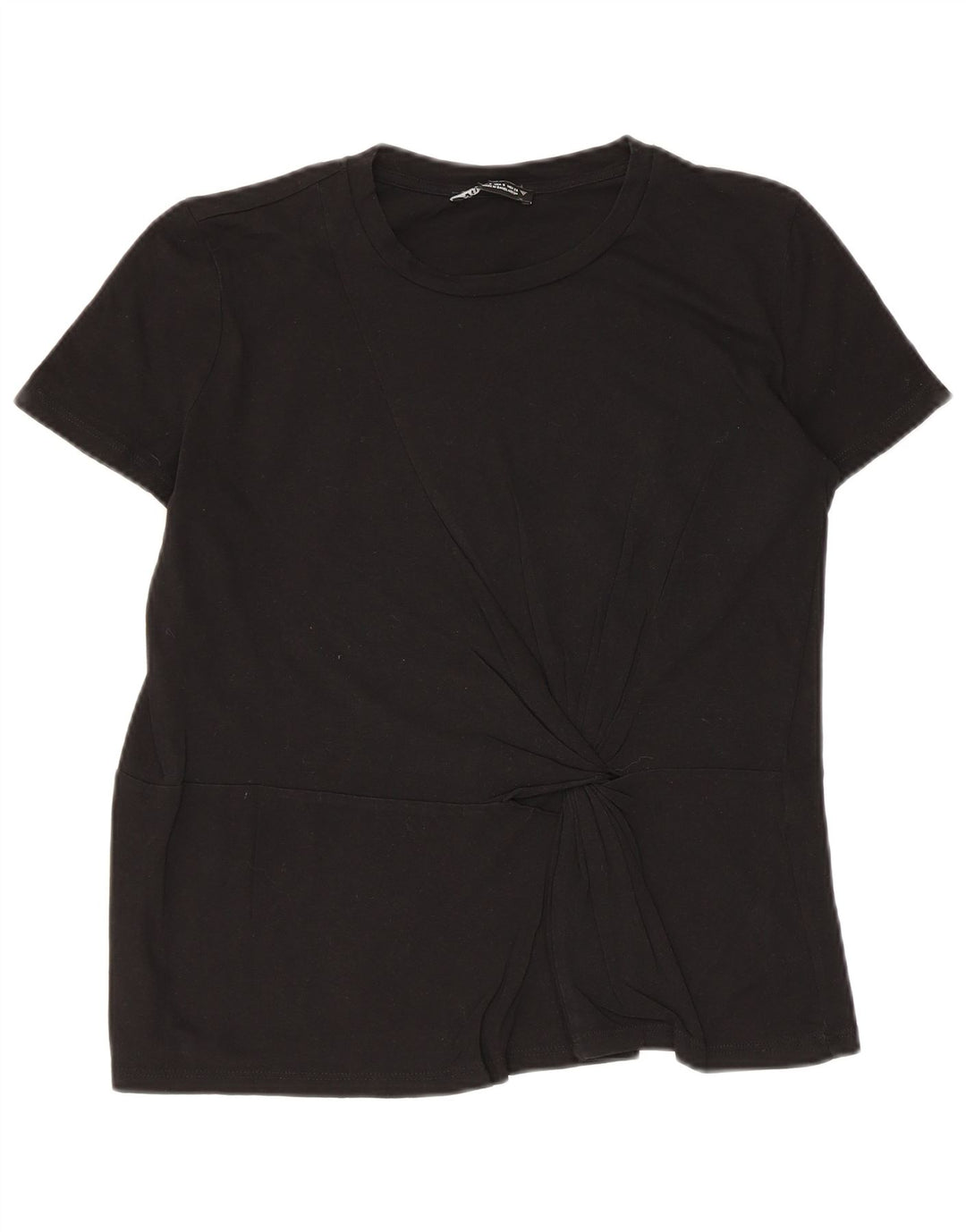 Женская блузка Zara Top UK 10, маленький черный хлопок