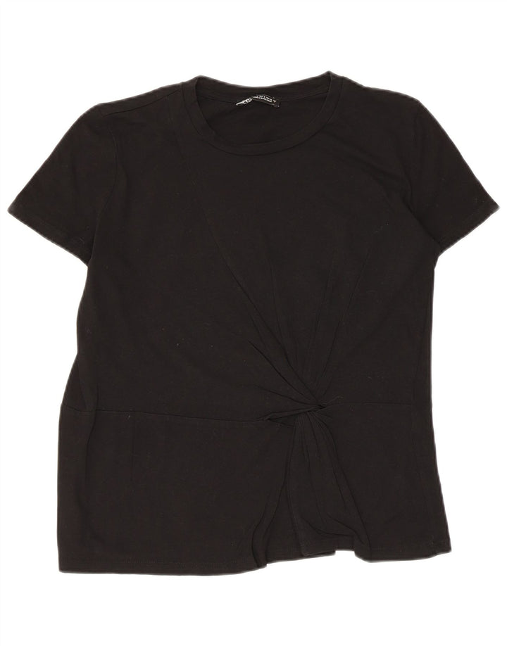 Женская блузка Zara Top UK 10, маленький черный хлопок