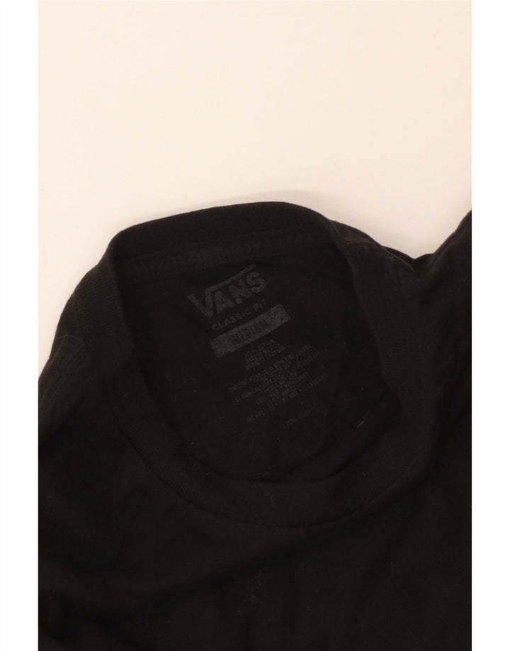 Мужская футболка классического кроя с графическим рисунком Vans, средний черный хлопковый топ