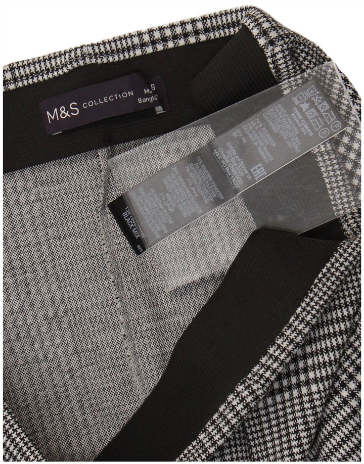 Женская юбка-карандаш Marks & Spencer UK 8, маленькая W28, серая, полиэстер в клетку