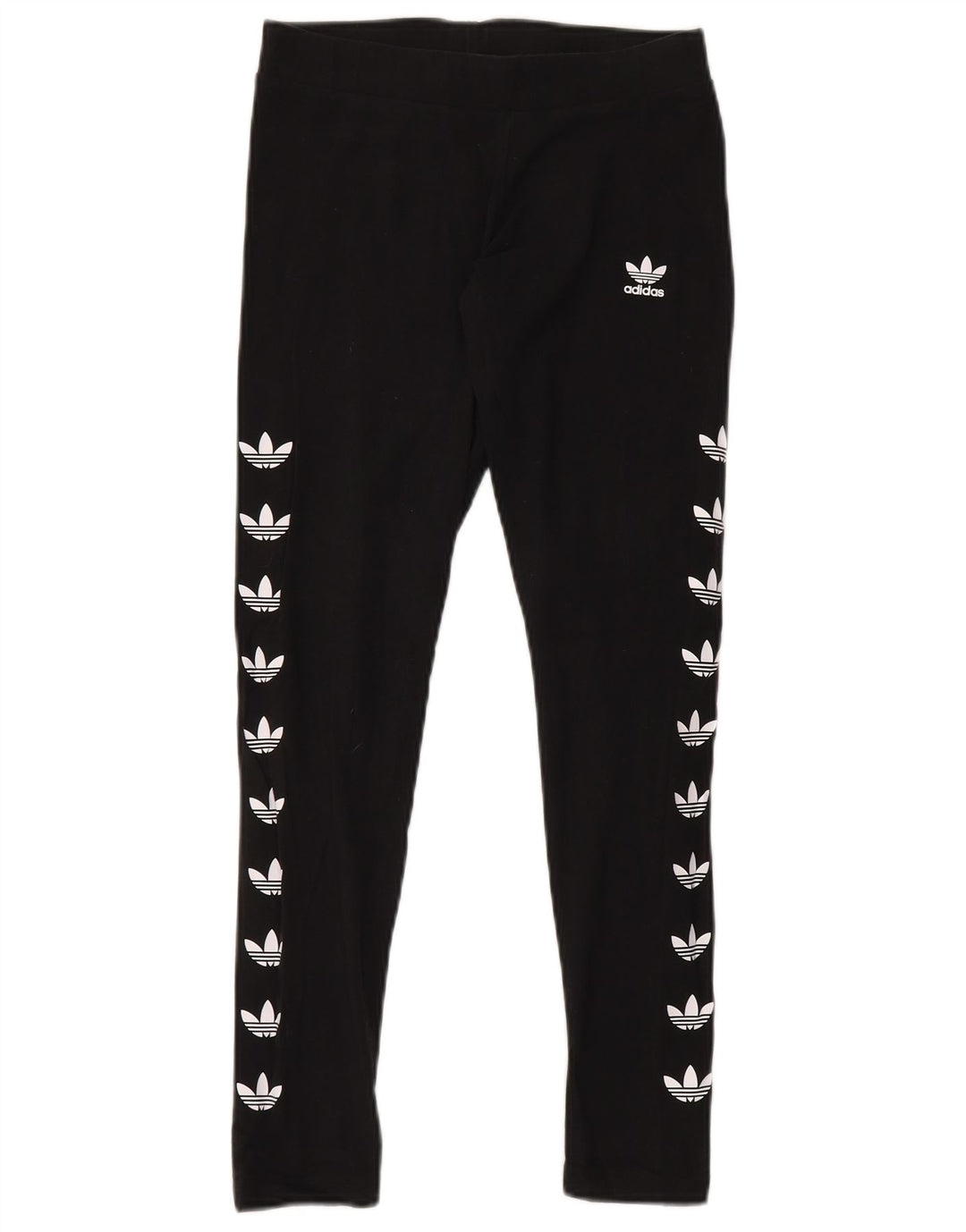 Женские леггинсы Adidas с рисунком UK 12, средний черный хлопок, черный