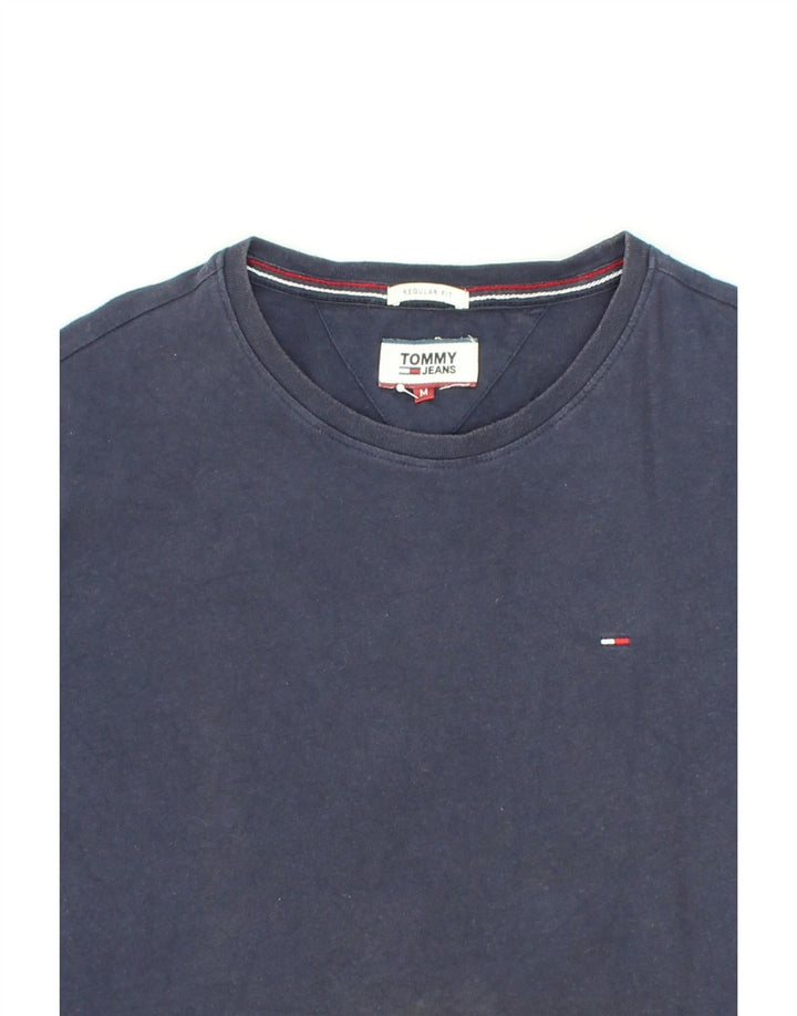 TOMMY HILFIGER Mens Regular Fit T-Shirt Top Medium Navy Blue Cotton Vintage Tommy Hilfiger and Second-Hand Tommy Hilfiger from Messina Hembry 