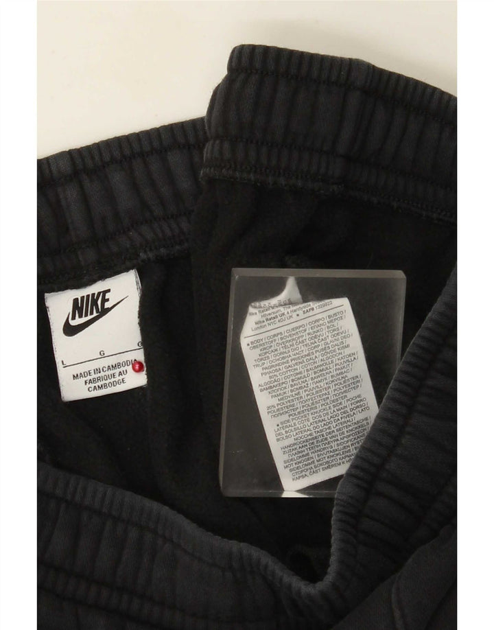 Женские спортивные брюки Nike, большие черные хлопковые брюки для бега