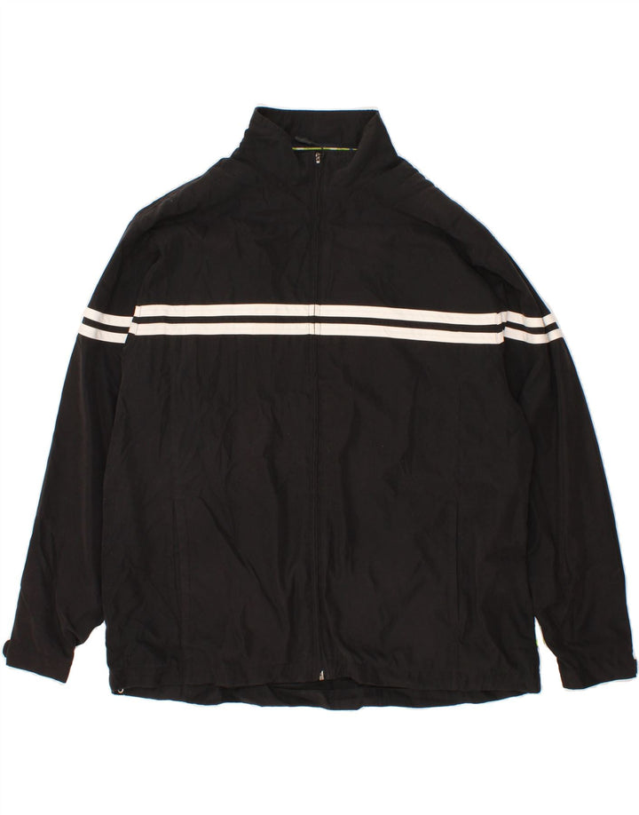 IZOD Mens Tracksuit Top Jacket 2XL Black Colourblock Vintage Izod and Second-Hand Izod from Messina Hembry 