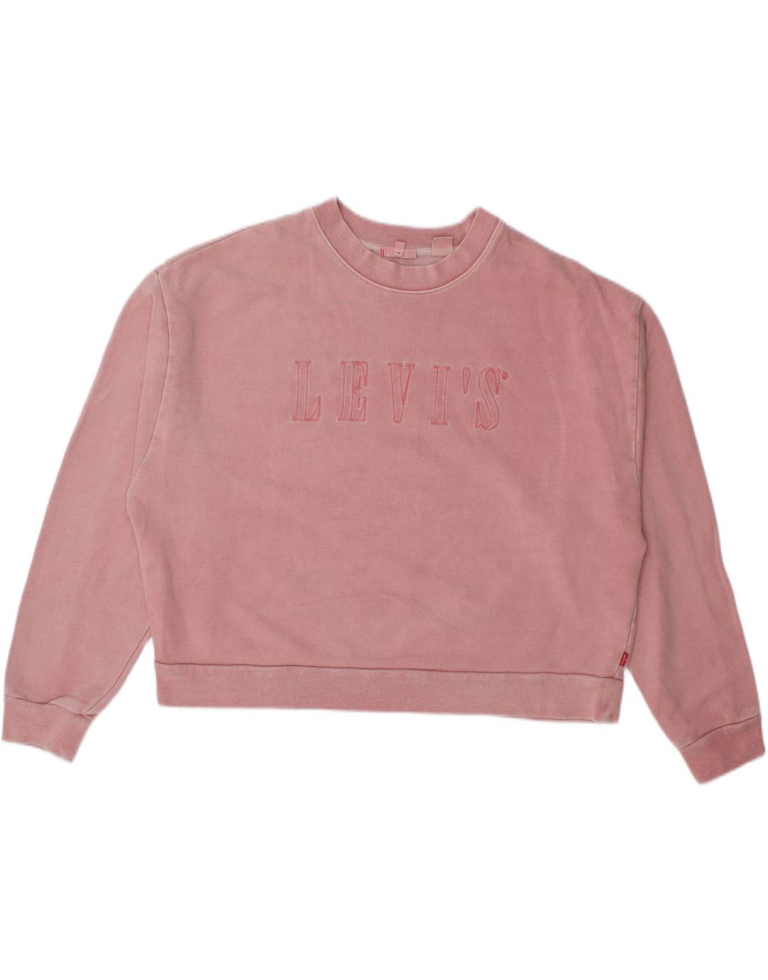 Женский укороченный свитшот с графическим рисунком Levi's, Великобритания 14, средний розовый