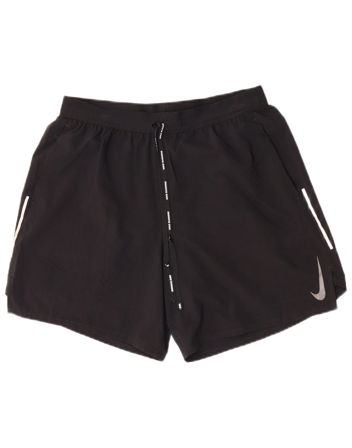 Женские спортивные шорты Nike Dri Fit, большие черные, из полиэстера