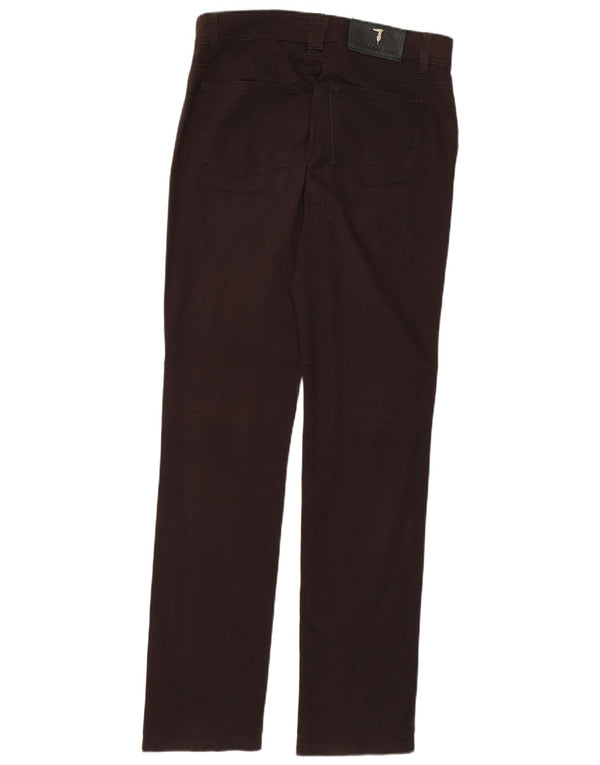 Trussardi Женские повседневные брюки узкого кроя W27 L31 Коричневые хлопковые