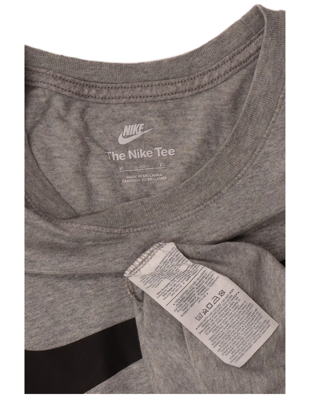 NIKE Mens Graphic T-Shirt Top XL Grey Cotton