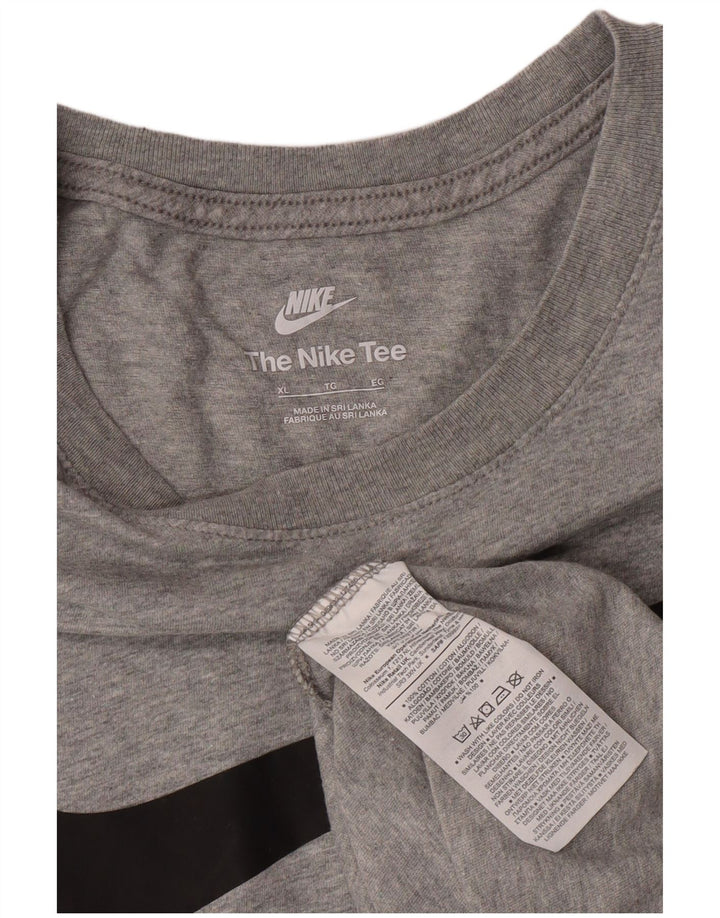 NIKE Mens Graphic T-Shirt Top XL Grey Cotton