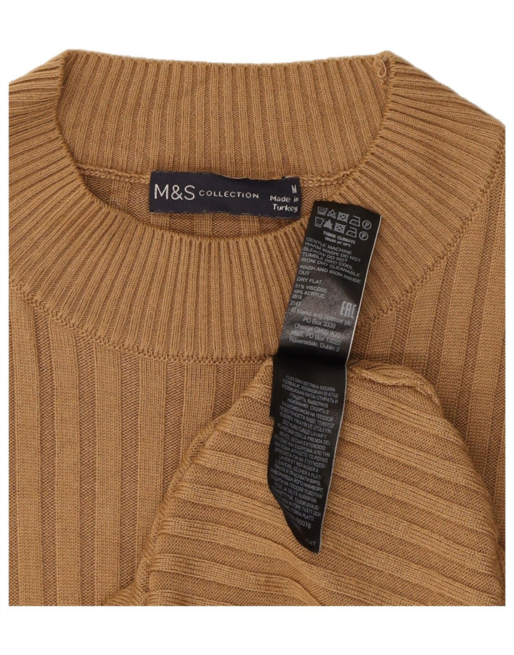 MARKS & SPENCER Womens Longline Vest Tank Top UK 14 Medium Brown Viscose Vintage Marks & Spencer and Second-Hand Marks & Spencer from Messina Hembry 